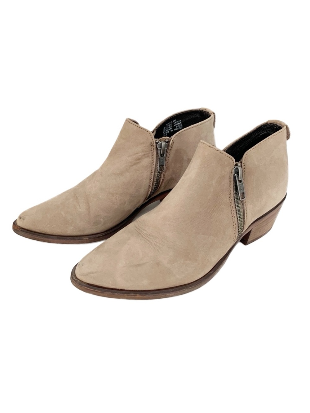 Steve Madden Ajay Suede Leather Ankle Bootie Side Zip Entry Pointy Toe Size 5.5